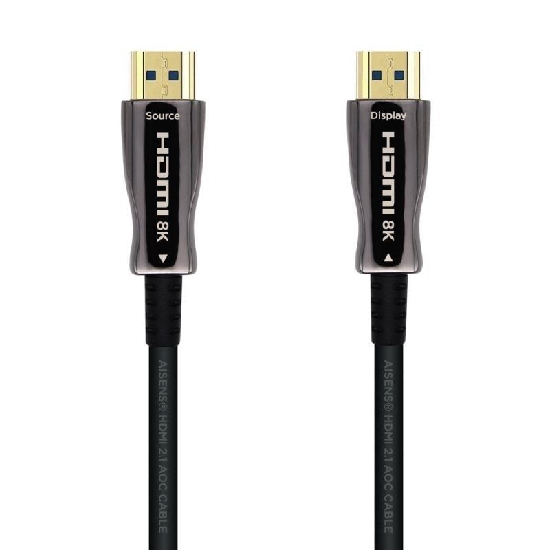 Cable HDMI 2.1 AOC 8K Aisens A153-0524/ HDMI Macho - HDMI Macho/ 100m/ Negro