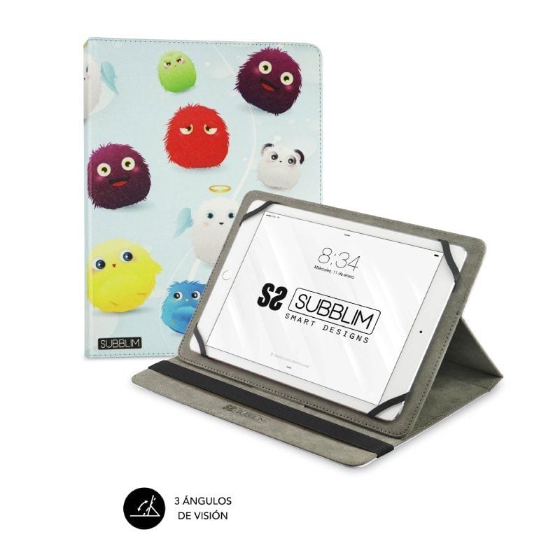 Funda Subblim Trendy Furry para Tablets de 9.6"-11"/ Negra