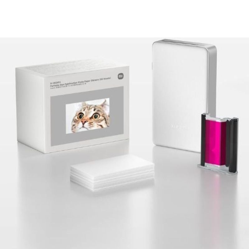 Papel Fotográfico para Sublimación Xiaomi Portable Dye-Sublimation Photo Paper Stickers/ 5 x 7.6cm/ 50 Hojas